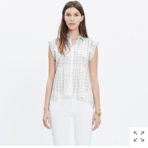Madewell Rivet & Thread Sleeveless Ruffle Shirt
